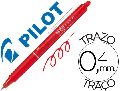 Bolígrafo Pilot Frixion Clicker borrable tinta roja